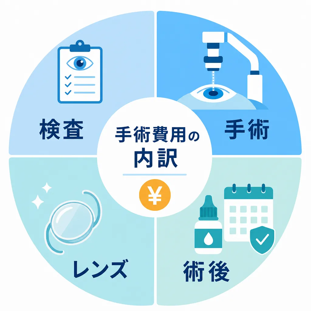ICL費用の内訳を示す円グラフの図解