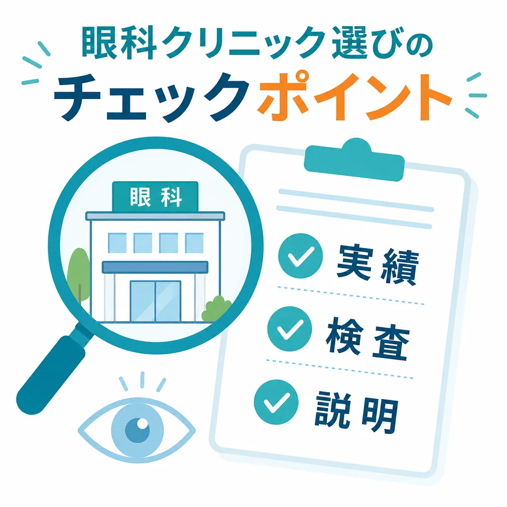 後悔を防ぐための医院と術式の選び方チェックリスト図解