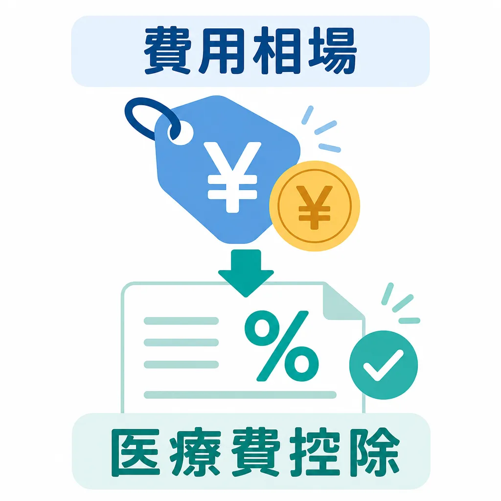 近視矯正手術の費用相場と医療費控除を示す図解