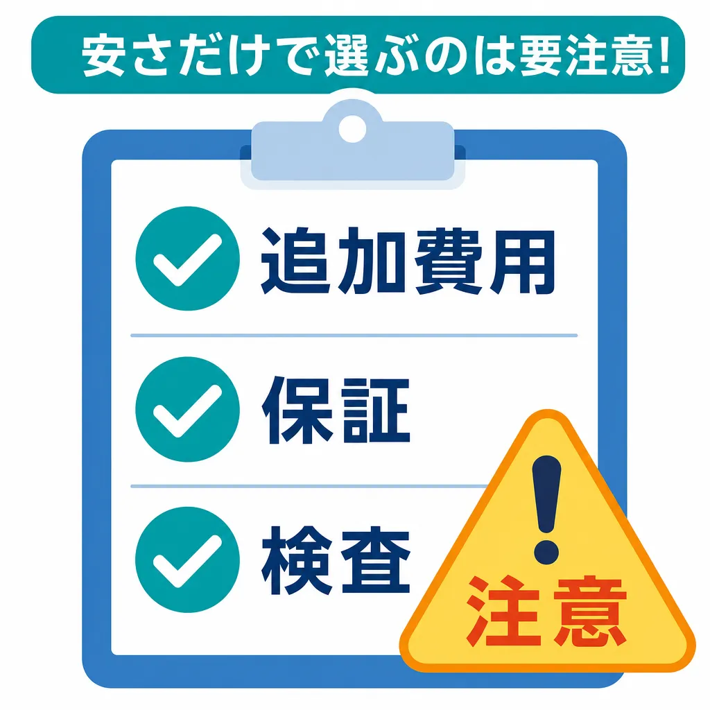 安いが危険なクリニックの見抜き方チェックリストの図解